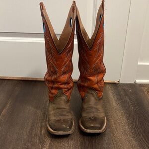 Brown and Orange Western Boots